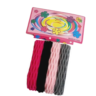 Sada gumiček do vlasů 3D - 4 ks - barevné
