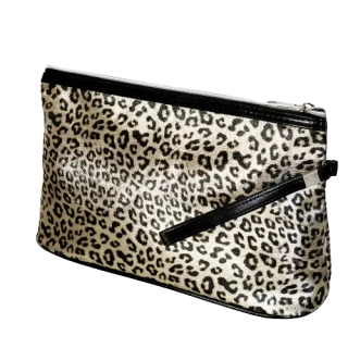 Kosmetická taštička Leopard – zlatá, 28x17 cm