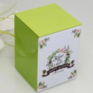 Svatební a dárková kovová krabička – zelená