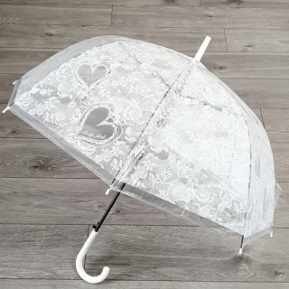Svatební deštník holový - srdce