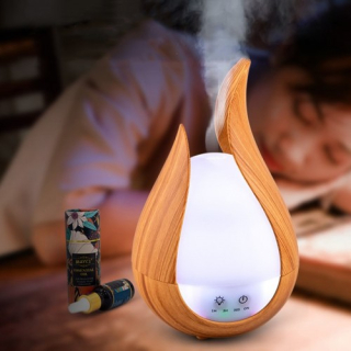 Ultrazvukový aroma difuzér 200 ml – dekor dřevo, dálkové ovládání