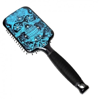 Stylový hřeben na vlasy s dekorativními kamínky - modrý