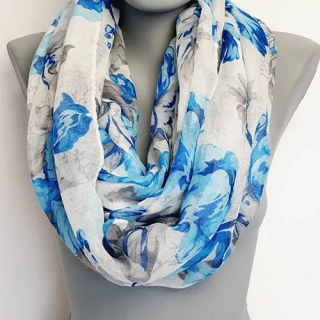 Elegantní dámská šála tunel se vzorem