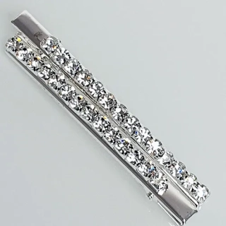 Pineta štrasová sada 2 kusy - stříbrná