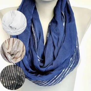 Dámská šála tunel pruhy 