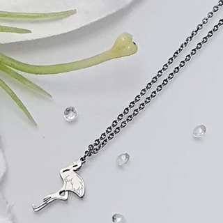 Dámský ocelový řetízek - plameňák