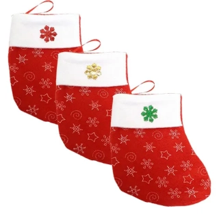 Mikulášská nebo vánoční ponožka červená - malá