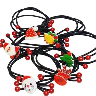 Gumička s vánoční ozdobou - 6ks