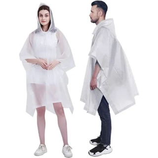 Pončo pláštěnka pro dospělé EVA – bílá, unisex