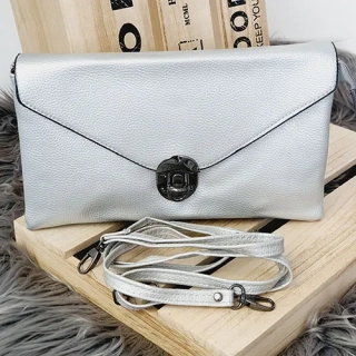 Dámská crossbody kabelka - stříbrná