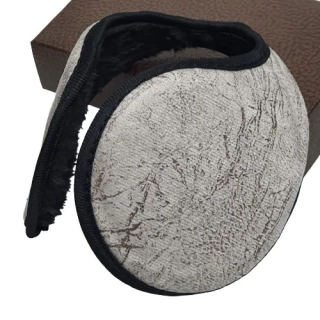 Zimní sluchátka na uši - žíhaná šedá