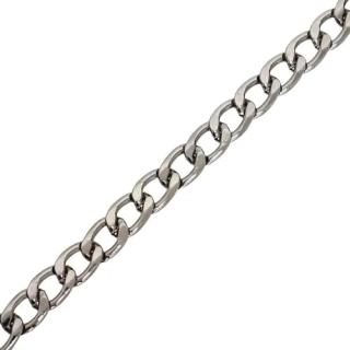 Kovový řetízkový opasek - stříbrný - 118cm