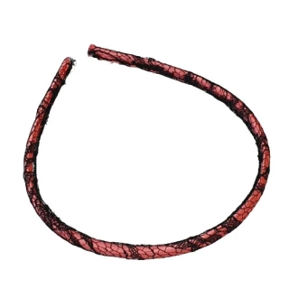 Plastová čelenka potažená látkou 0.7cm - lososová