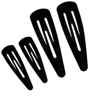 Sponka do vlasů prolamovací - 12 ks- černá