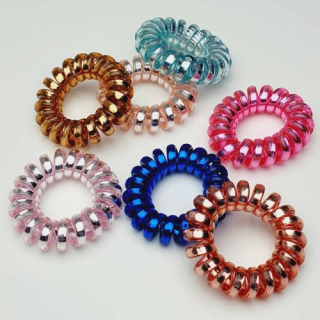 Spirálová gumička do vlasů – telefonní drát