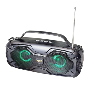 Bezdrátový Bluetooth reproduktor MF 210 černý: 10W, TWS, FM rádio, LED