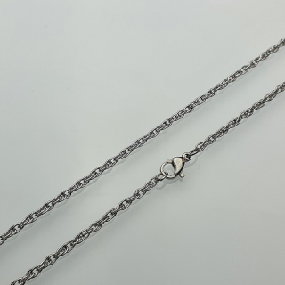 Ocelový řetízek stříbrný - 49cm