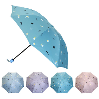 Dámský skládací deštník - kočka