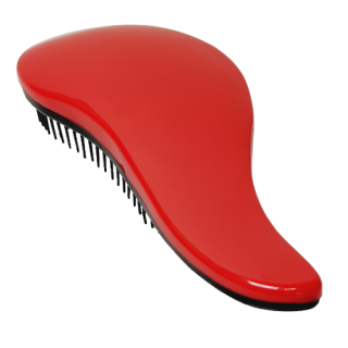 Rozčesávací hřeben na vlasy bez tahání a lámání – červený