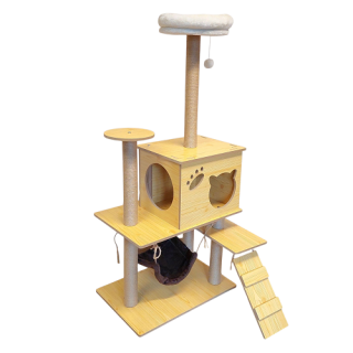 Škrabadlo pro kočky - KT-1038 - výška 130 cm - béžové