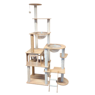Škrabadlo pro kočky – KT-1049 - výška 174 cm - béžové