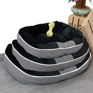 Pelíšek pro psy a kočky – černý, velikost S, M, L