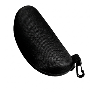Pevné pouzdro na brýle s karabinou černé unisex