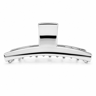 Kovový skřipec do vlasů stříbrné barvy – plný T-profil 10 cm