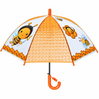 Dětský deštník s píšťalkou a včeličkou - oranžový 80 cm